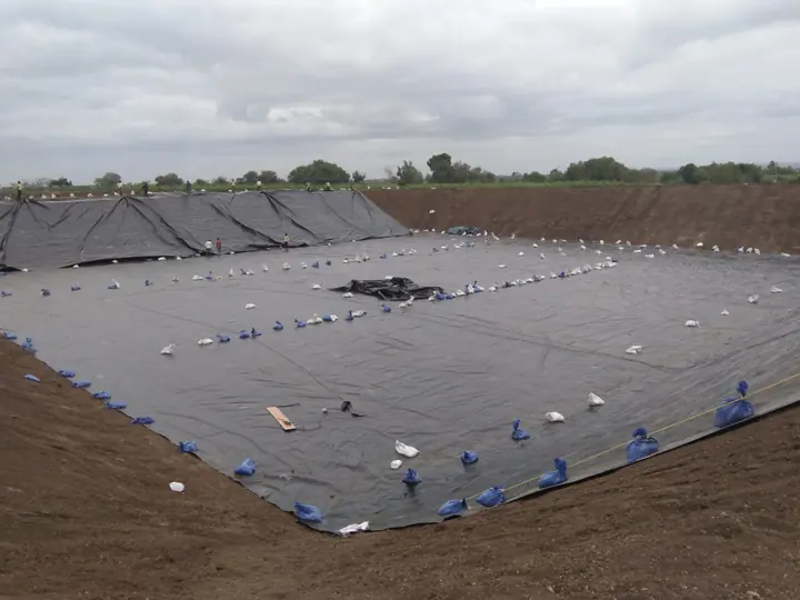 New pond construction prepared for water storage and recharge
