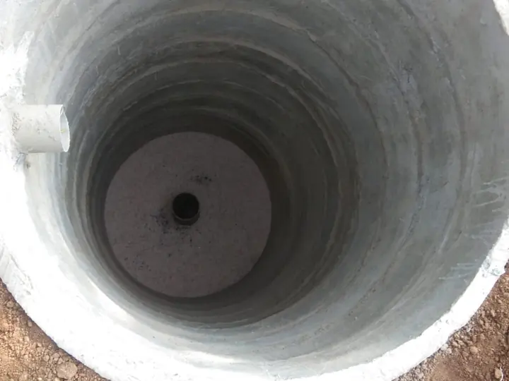 Completed groundwater recharge shaft