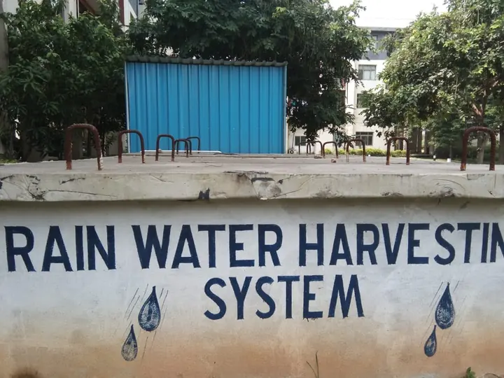 Rainwater harvesting system installed at an institution