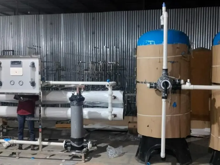 Completed multi-stage industrial water filtration plant
